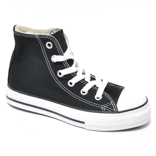 Schwarz Converse All Star Hi Black Kids