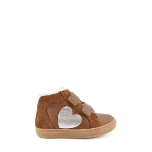 Benjie - Laax cœur Fourrée Jeune enfant Cognac Or