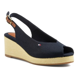 Tommy hilfiger - FLAG MID WEDGE ESPAD SLINGBACK