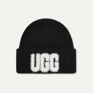 Ugg - W's FUZZY UGG LOGO BEANIE