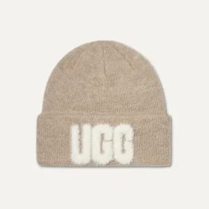 Ugg - W's FUZZY UGG LOGO BEANIE