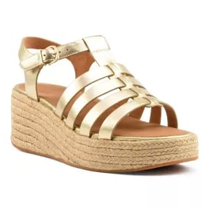 Fitflop - PLATFFORMS ESPADR. LEATHER FISHERMAN WEDGE SANDALS
