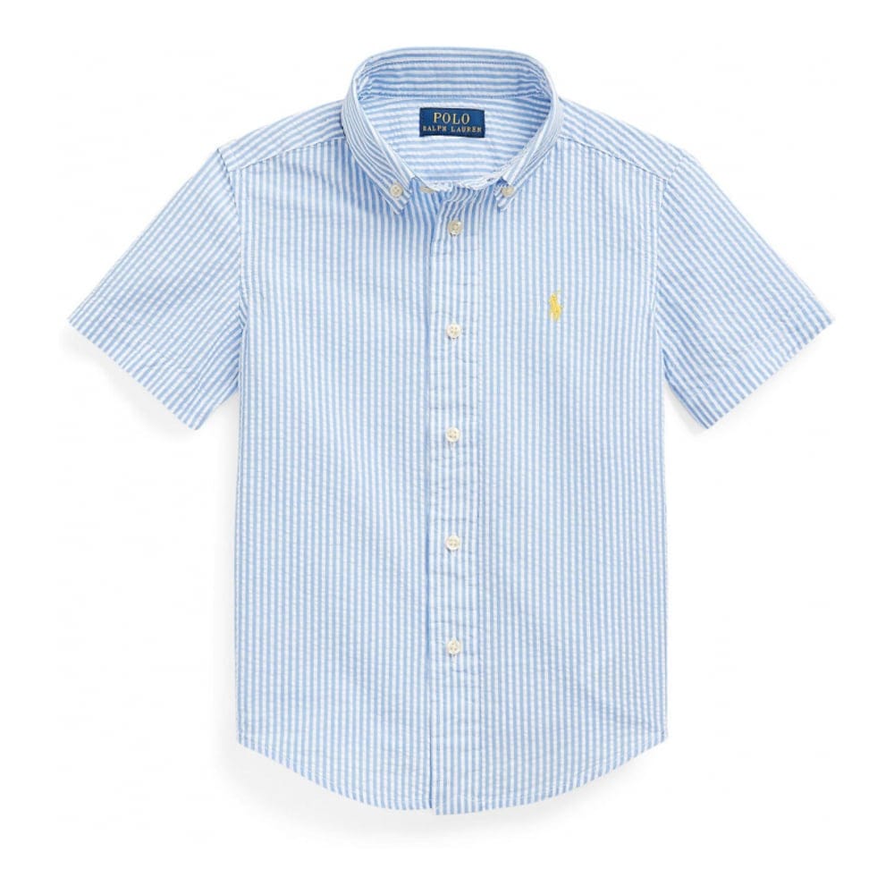 Ralph lauren kids - T-shirt 'Striped Seersucker Short-Sleeve Shirt' pour Petits garçons
