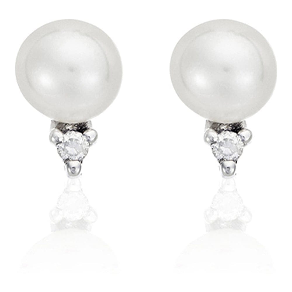 Comptoir du diamant - Boucles d'oreilles 'Perles Trio Brillant' pour Femmes
