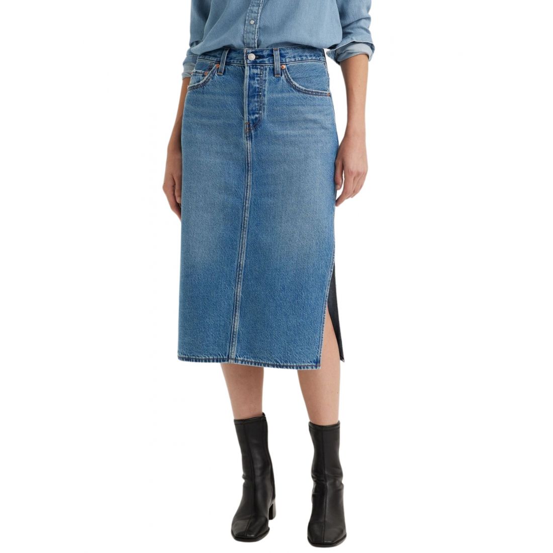 Levi's - Jupe en Jean 'Side Slit' pour Femmes