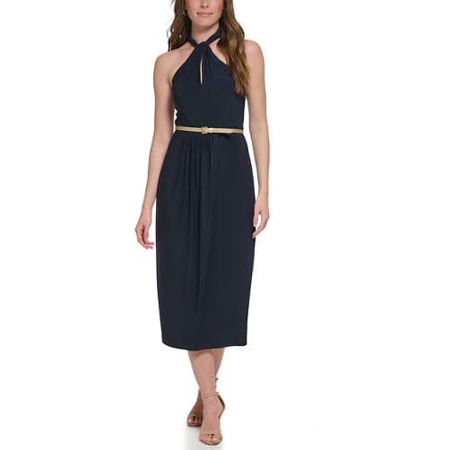 Tommy hilfiger - Robe sans manches 'Halter Neck Belted Fit and Flare' pour Femmes