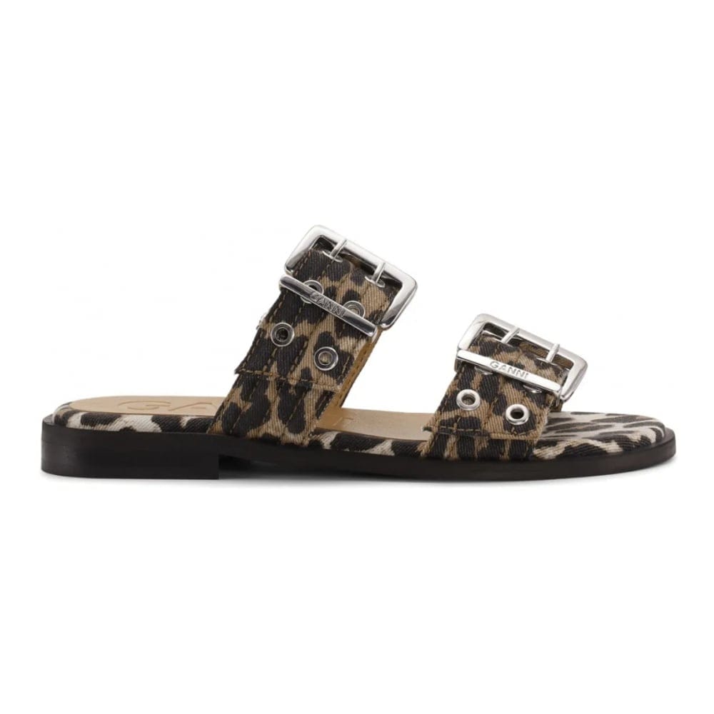 Ganni - Claquettes 'Buckle' pour Femmes