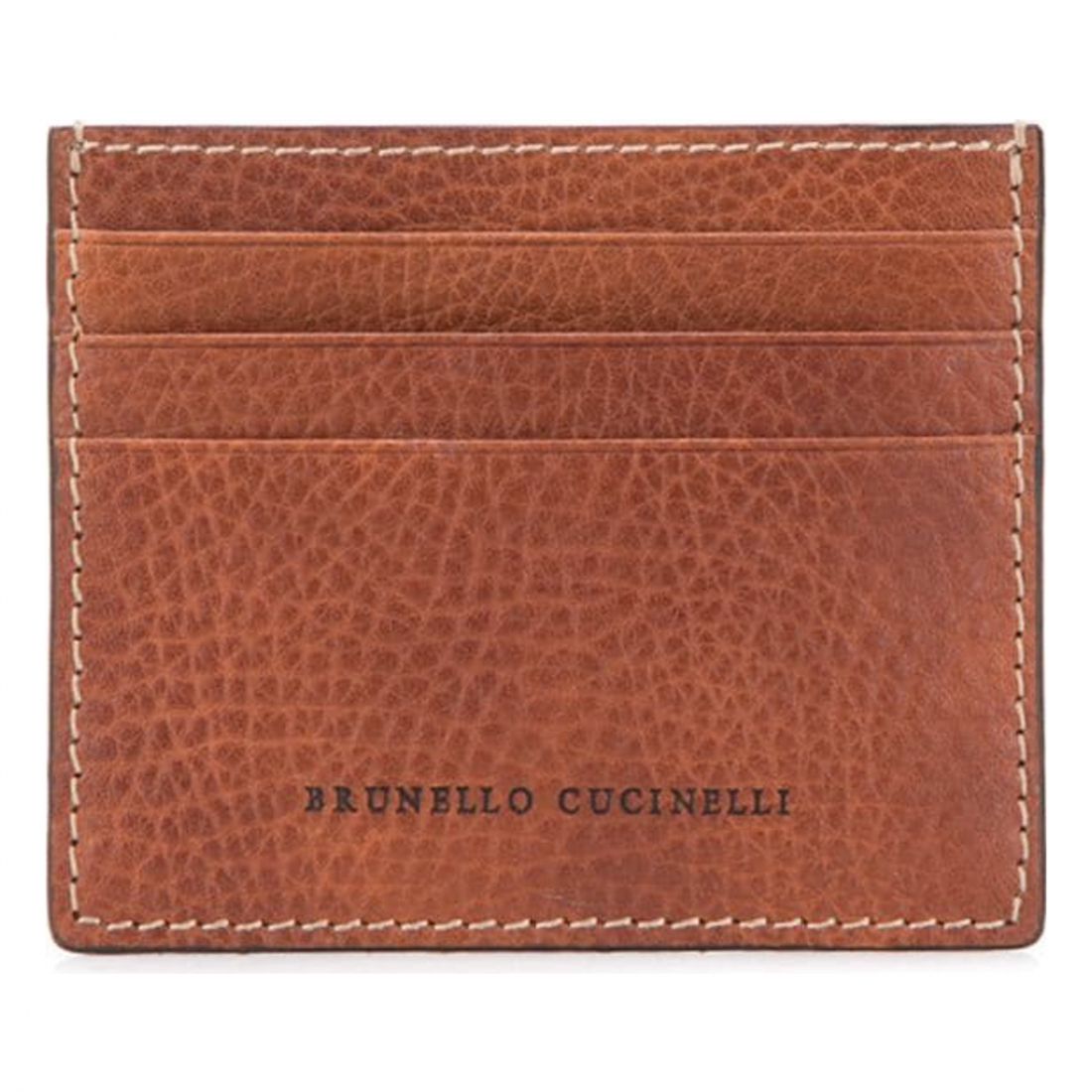 Brunello cucinelli - "Porte-carte 'Embossed Logo' pour Hommes"