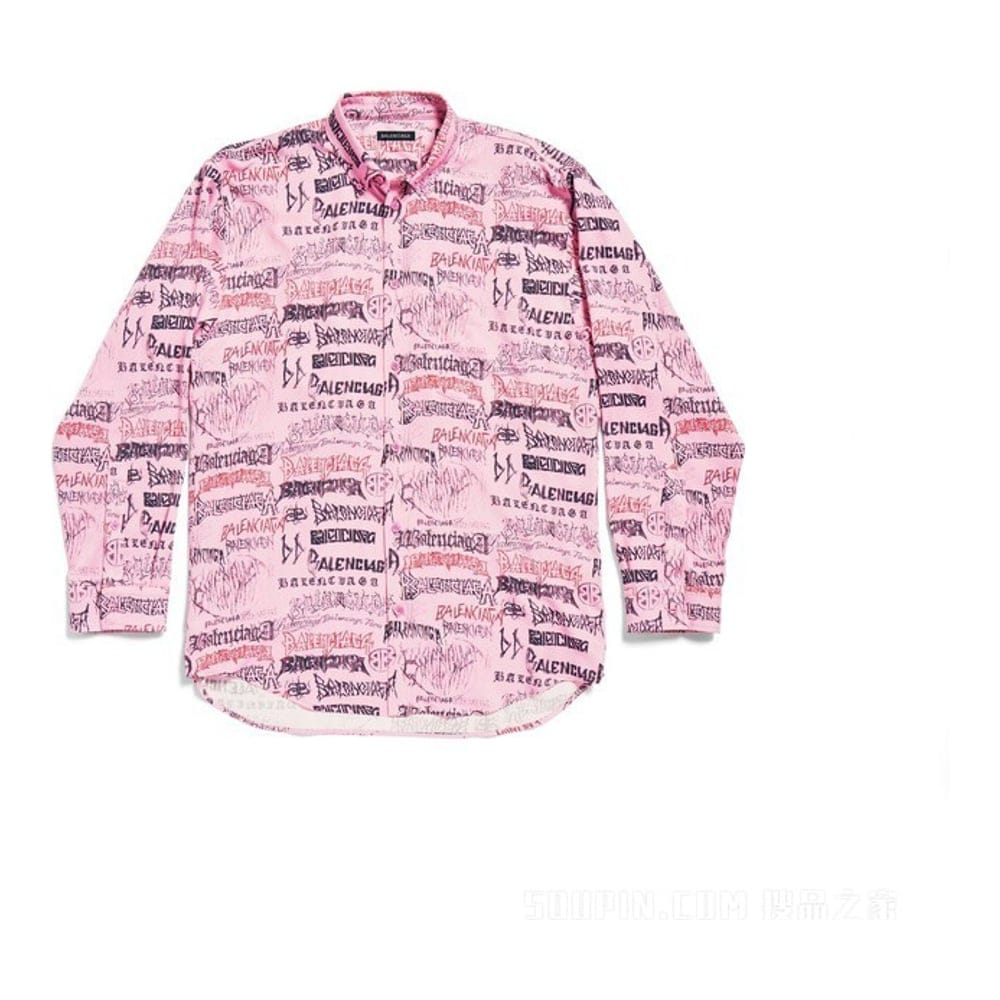 Balenciaga - Chemise 'Allover Logo Printed Oversized' pour Hommes