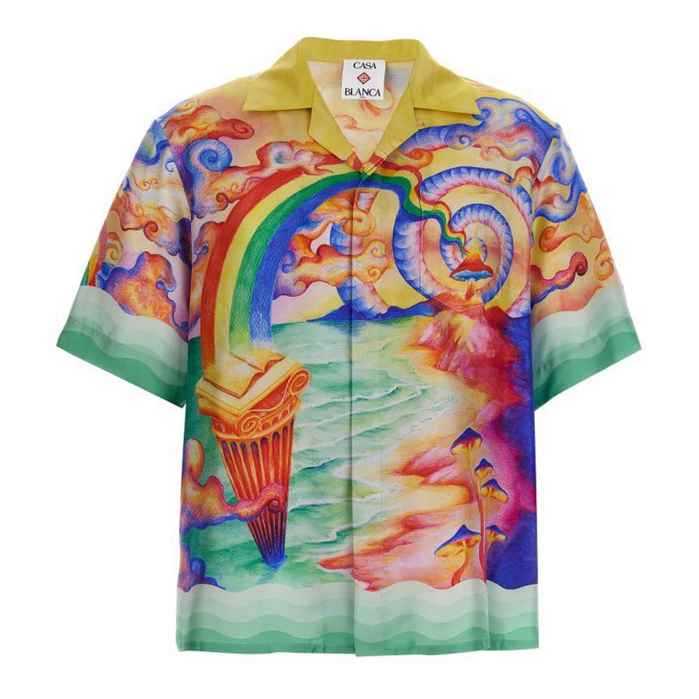 Casablanca - Chemise à manches courtes 'Nature Teacher Printed' pour Hommes