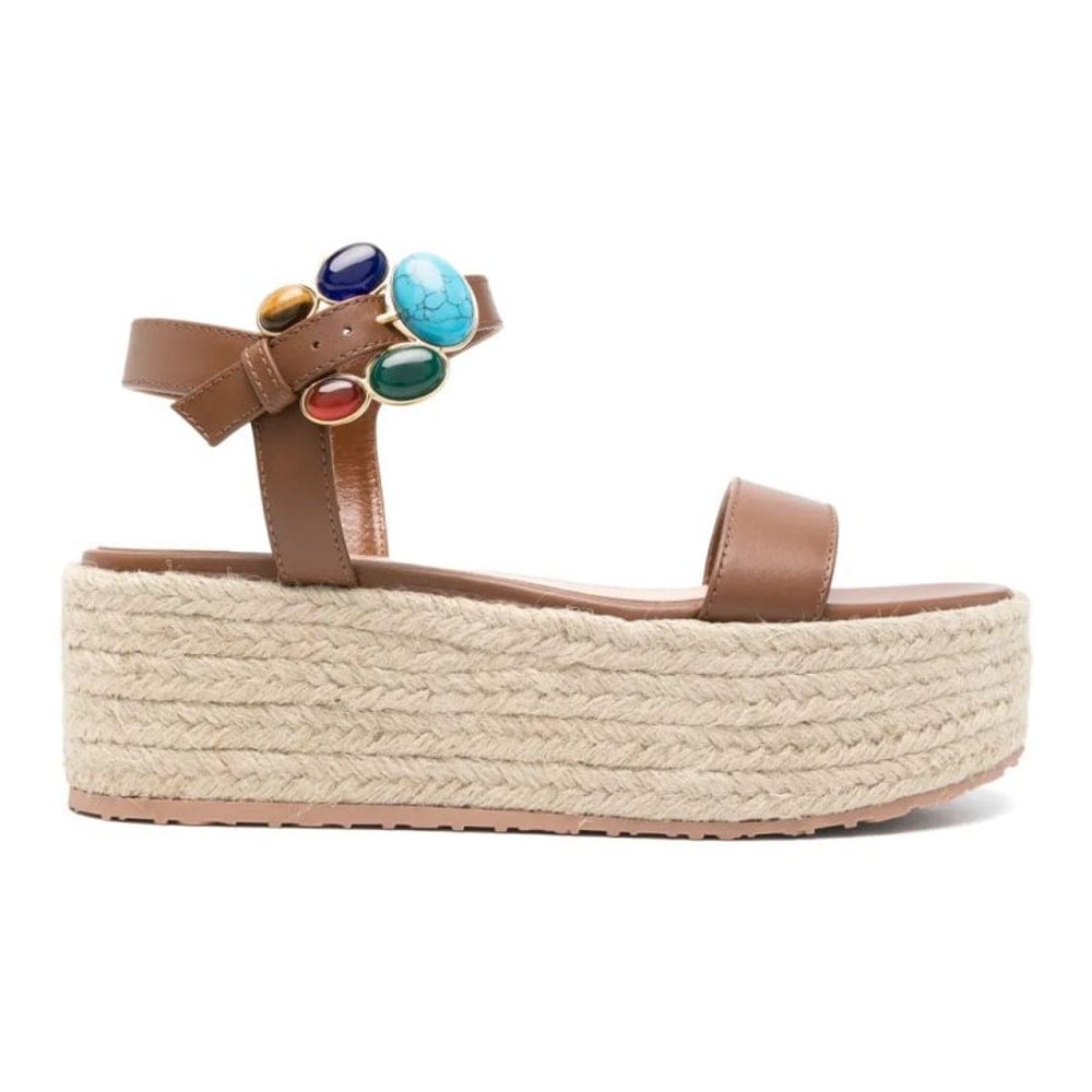 Gianvito rossi - Sandales à semelle plateforme 'Stone-Embellished' pour Femmes