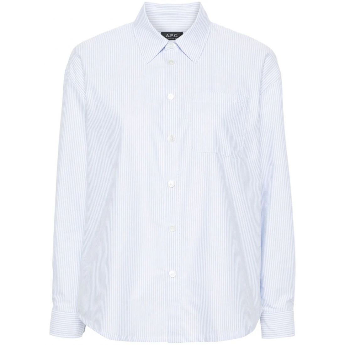 A.p.c. - Chemise 'Logo-Embroidered Striped' pour Femmes