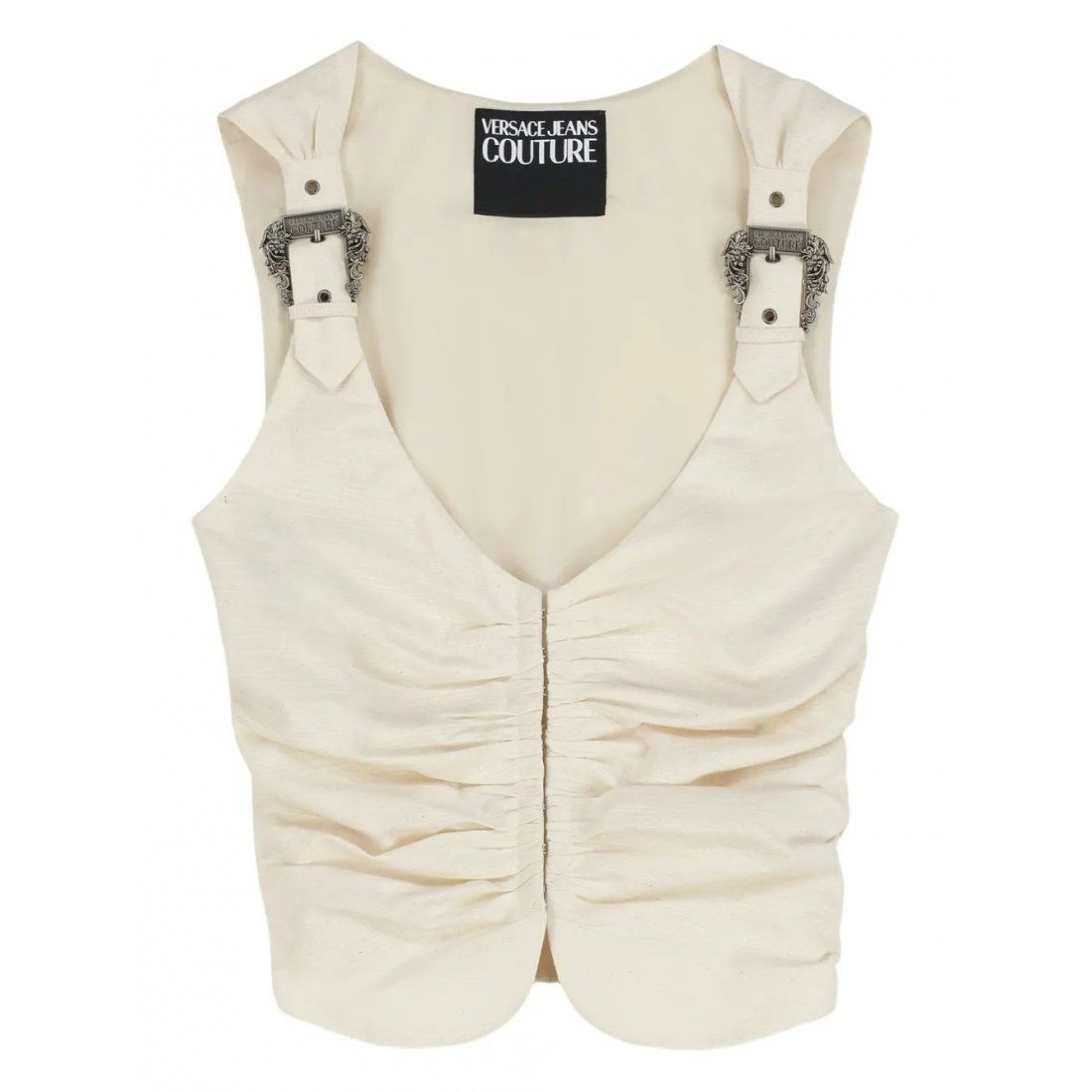 Versace jeans couture - Top 'Buckle-Detail Gathered' pour Femmes