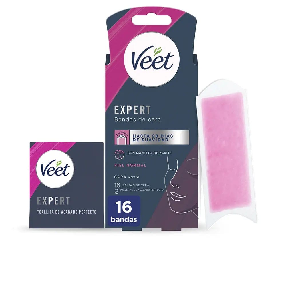 Veet - Bandes de cire pour visage 'Expert' - 16 Pièces