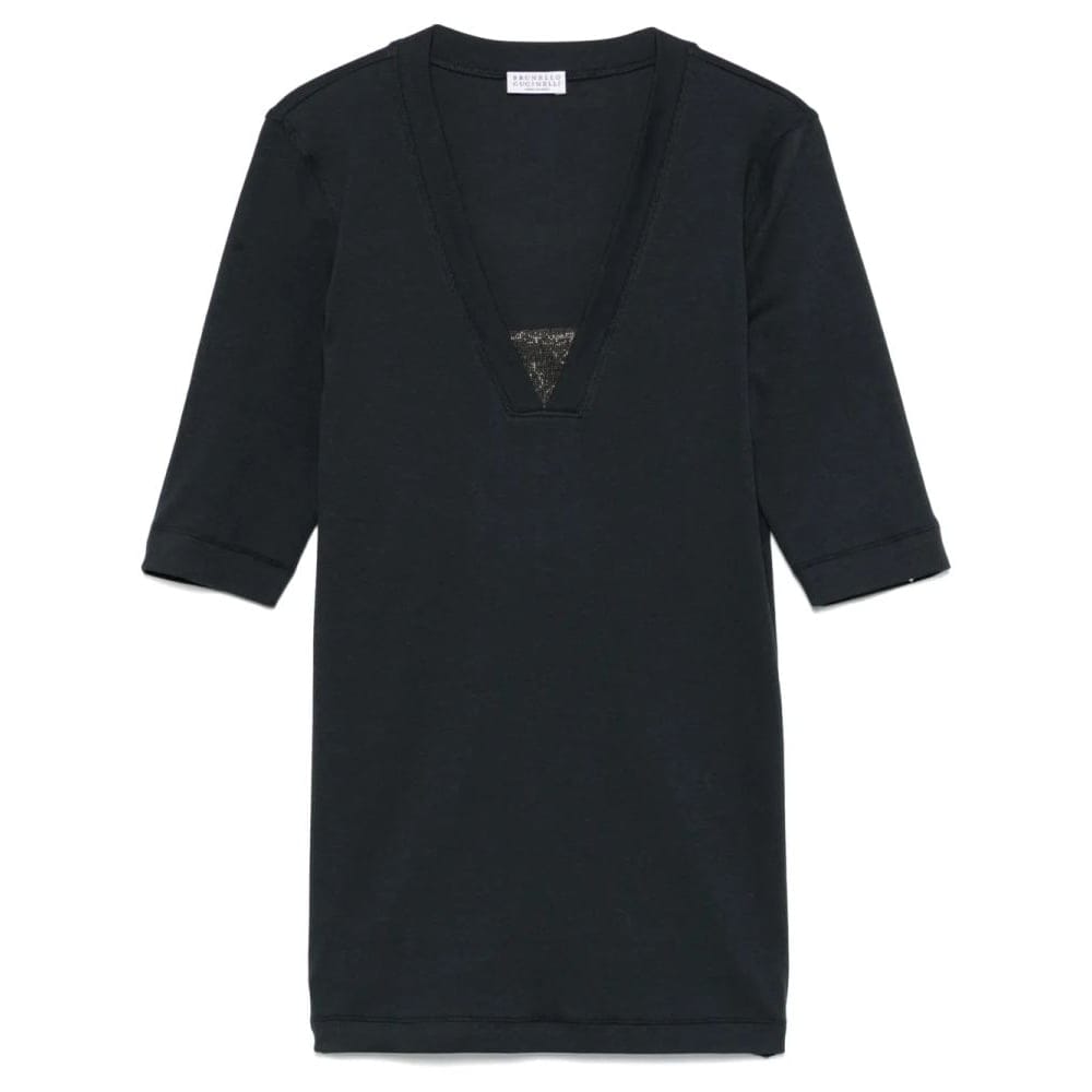 Brunello cucinelli - T-shirt 'Monili-Detail' pour Femmes