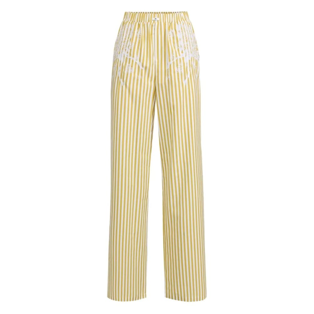 Elisabetta franchi - Pantalon 'Poplin Embroidered' pour Femmes