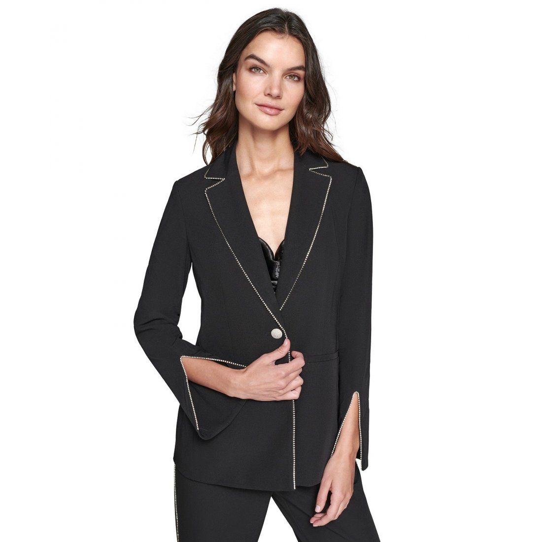 Karl lagerfeld paris - Blazer 'Rhinestone-Trim' pour Femmes