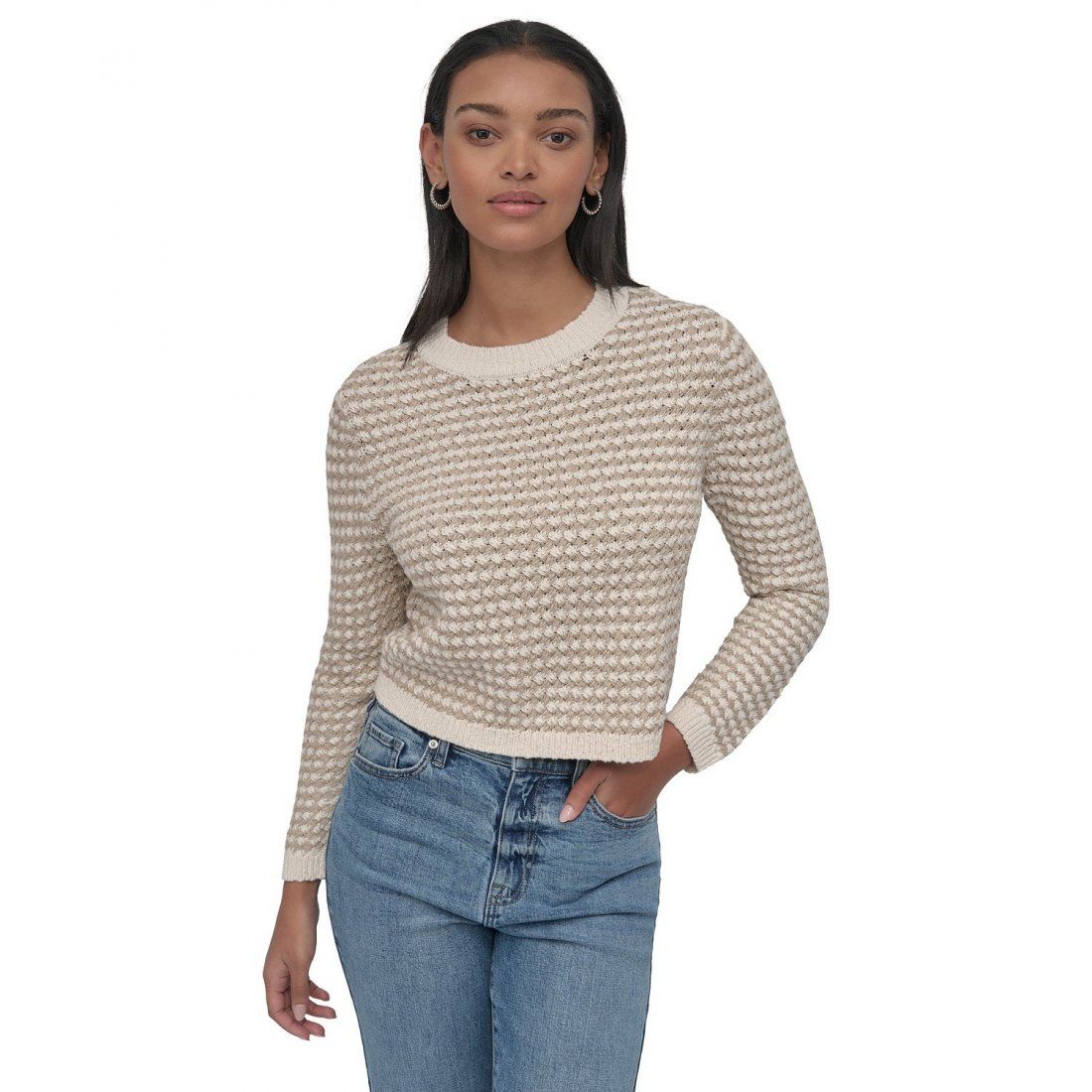 Dkny jeans - Pull 'Cotton Chunky-Stitch Crewneck' pour Femmes