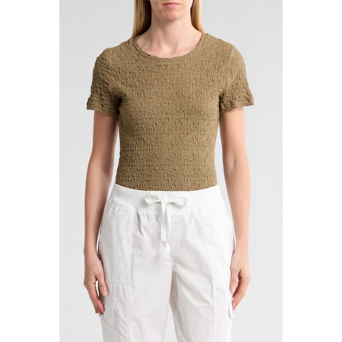Donna karan - T-shirt 'Puckered Short Sleeve' pour Femmes