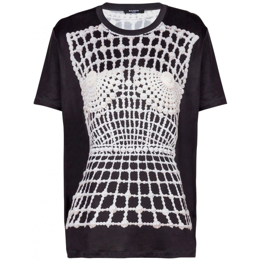 Balmain - T-shirt 'Trompe L'Oeil-Print' pour Femmes
