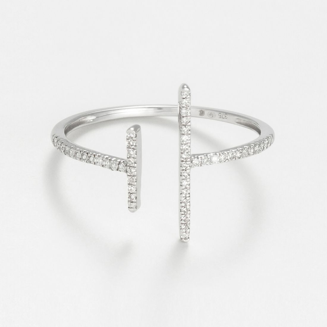 Atelier du diamant - Bague 'Parallèle Asymétrique' pour Femmes