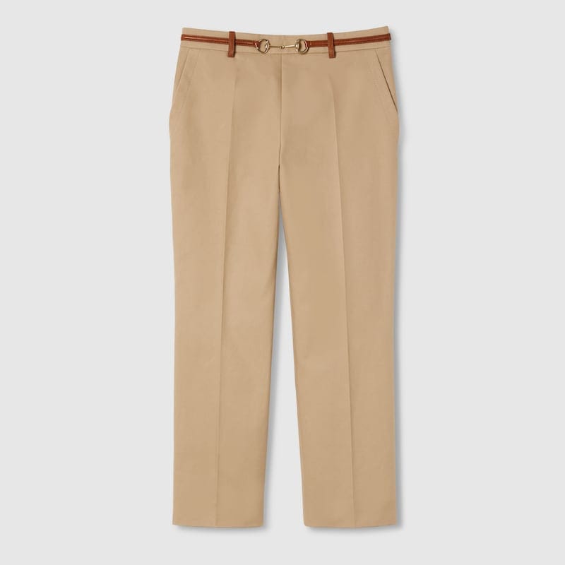 Gucci - Pantalon 'Drill With Horsebit' pour Femmes