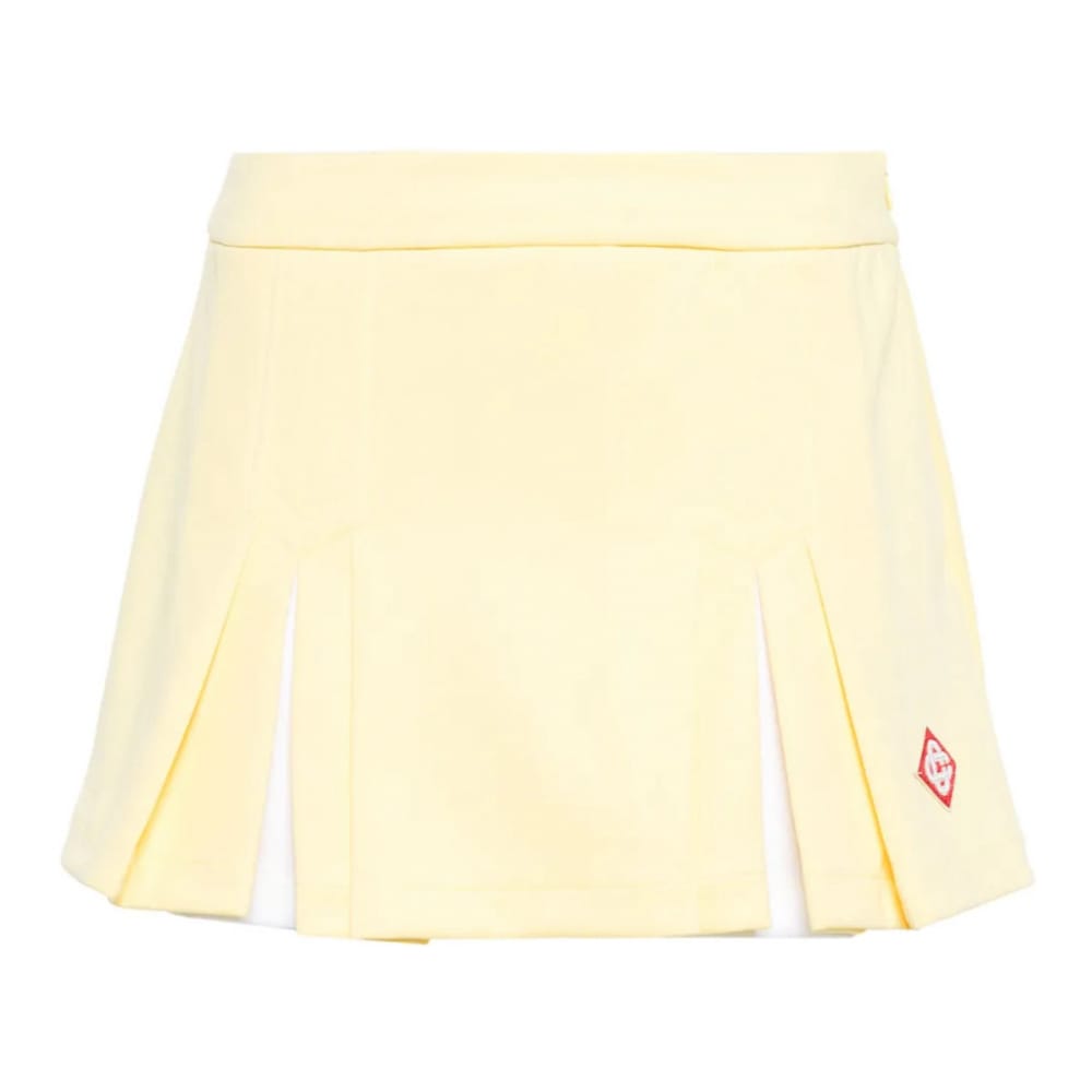 Casablanca - Mini Jupe 'Logo-Embroidered Pleated' pour Femmes