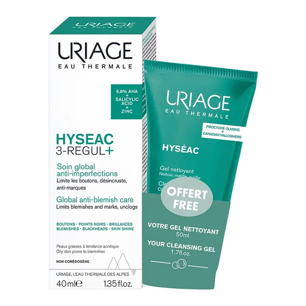 Uriage - 'Hyséac 3-Regul + Gel Nettoyant' - 2 Pièces