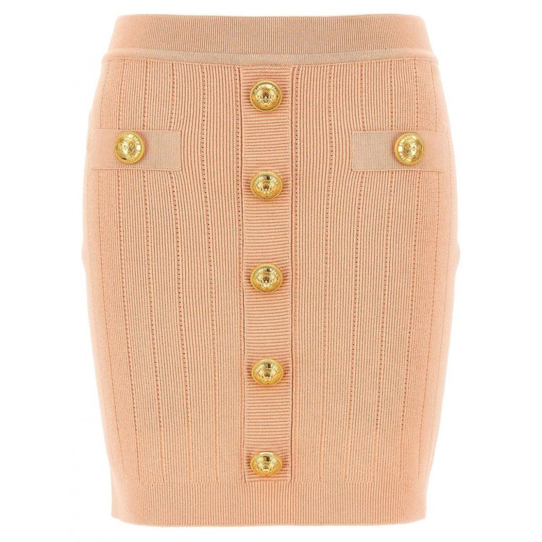 Balmain - Jupe Midi 'Buttoned Knitted' pour Femmes