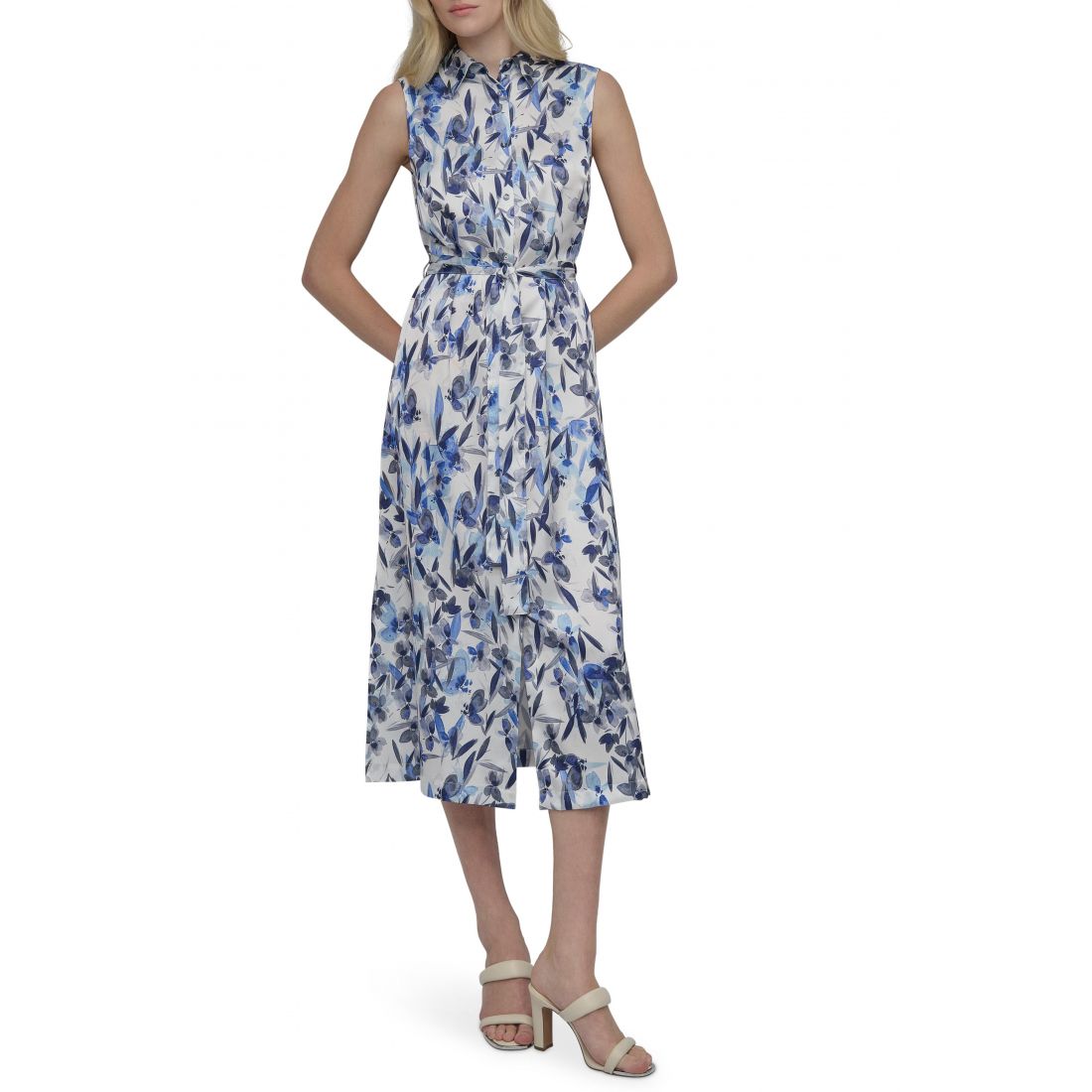 Dkny - Robe chemise 'Floral Sleeveless' pour Femmes