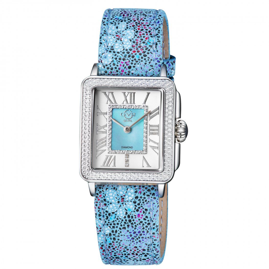 Gevril - Women's Padova Leather Light Blue Strap Watch