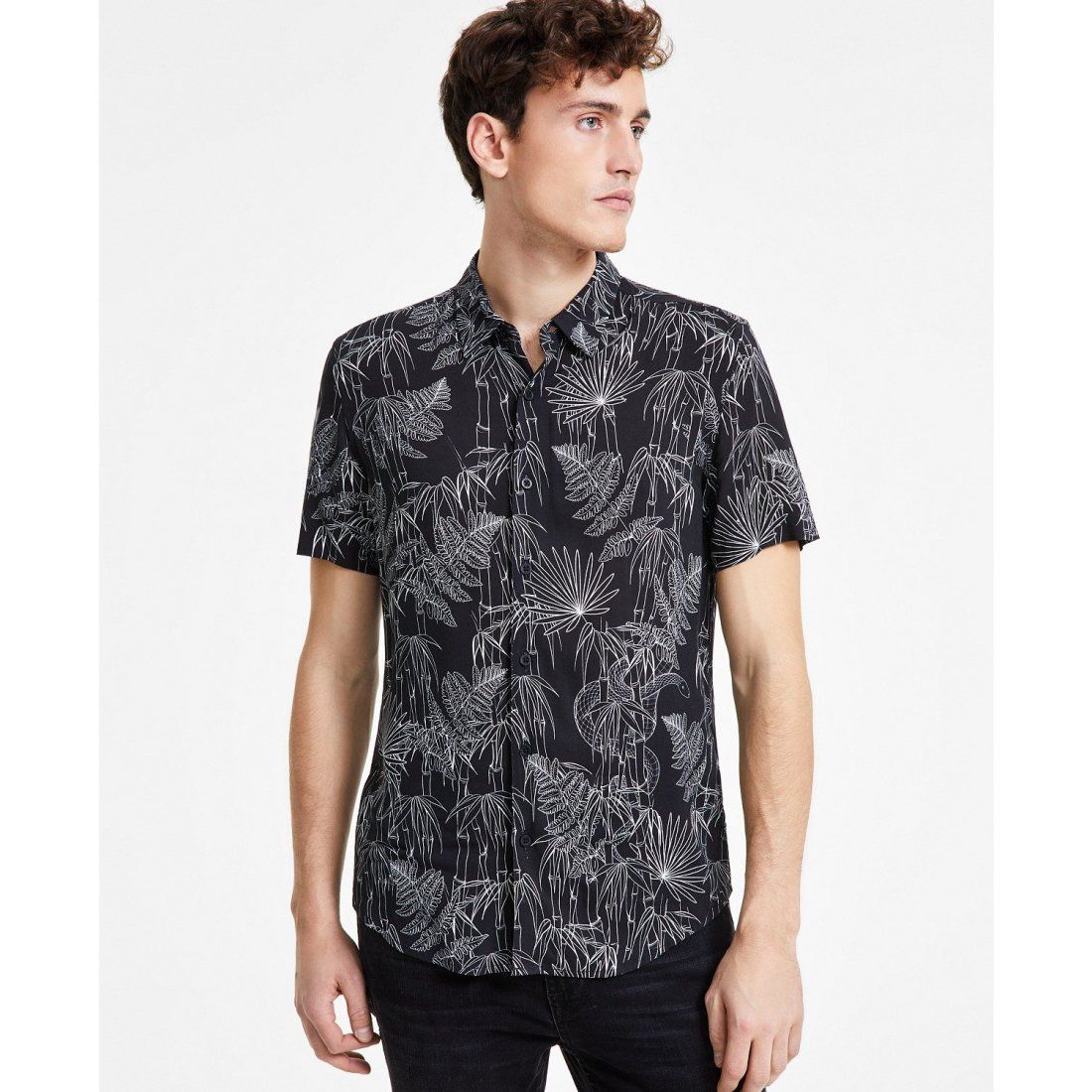 Guess - Chemise à manches courtes 'Jungle Snake Printed' pour Hommes