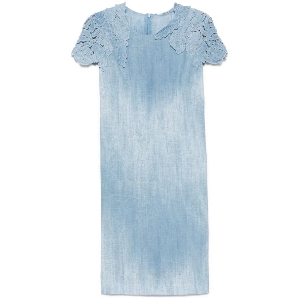 Ermanno scervino - Robe Midi 'Denim-Print' pour Femmes