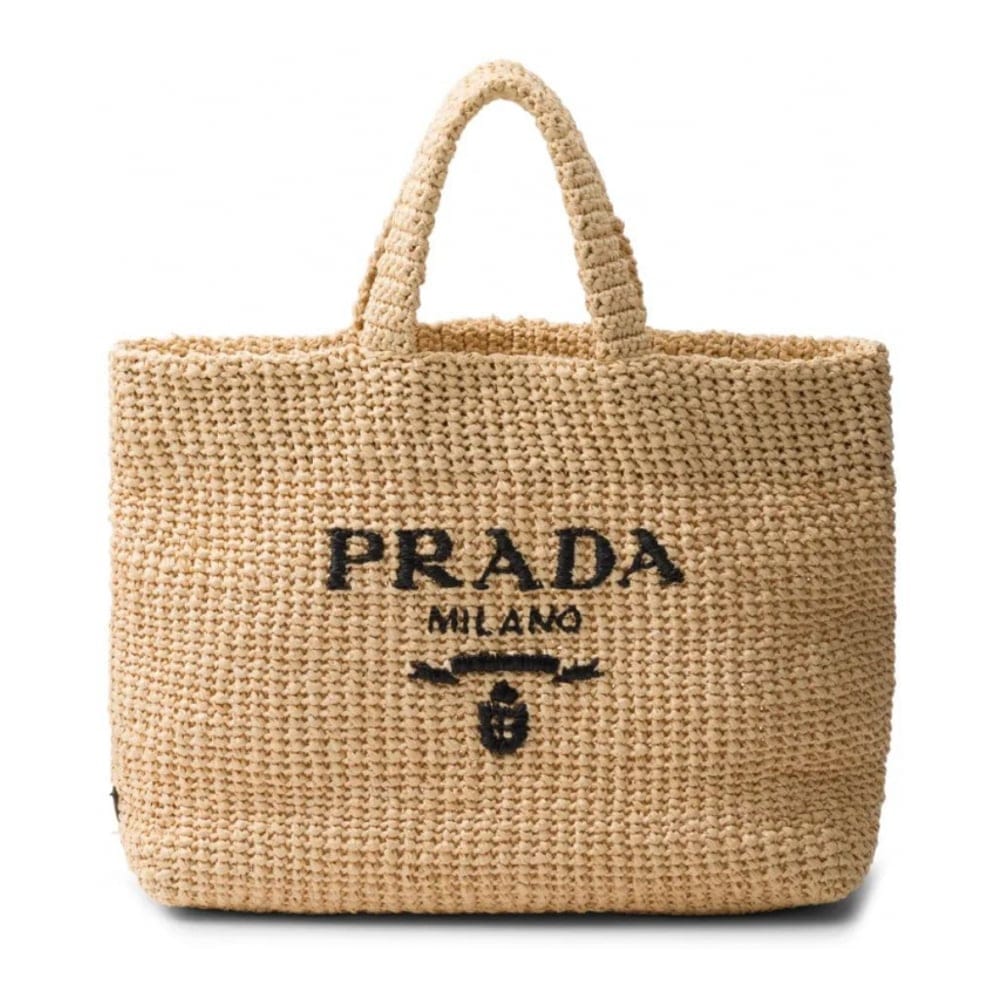 Prada - Sac Cabas 'Logo-Embroidered Crochet' pour Femmes