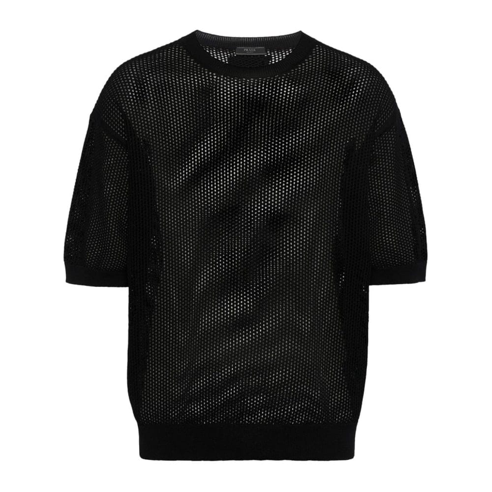 Prada - Pull à manches courtes 'Open-Knit' pour Hommes