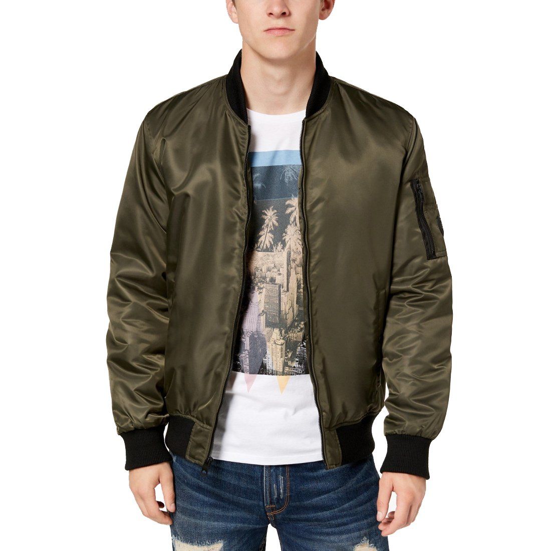 Guess - Blouson bomber 'Removable Hooded Inset' pour Hommes