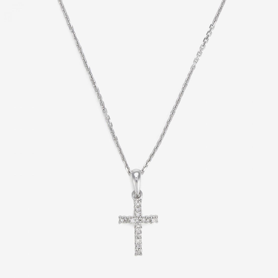 Atelier du diamant - Pendentif sur chaine 'Croix Du Bonheur' pour Femmes