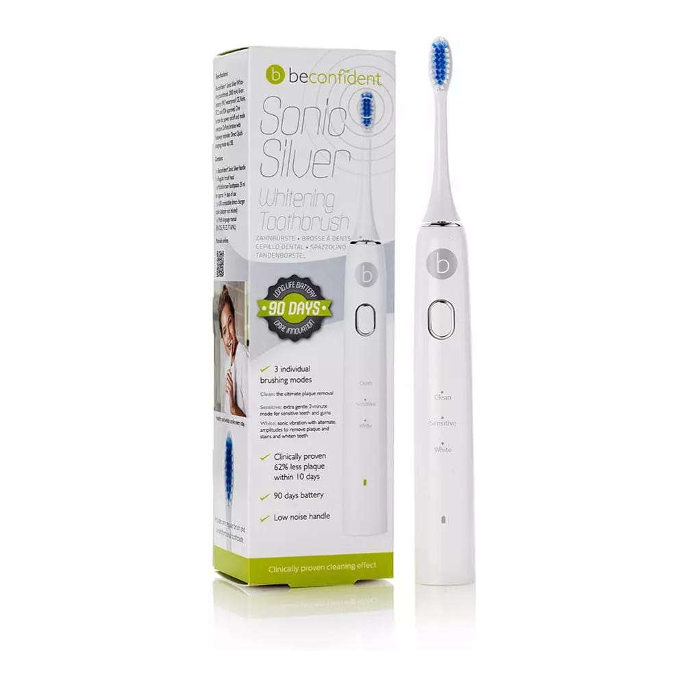 Beconfident - Brosse à dents électrique 'Sonic Silver Whitening' - White/Silver