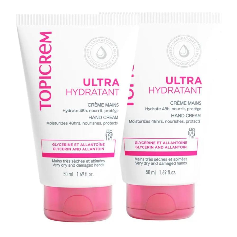 Topicrem - Crème pour les mains 'Ultra Hydratant' - 50 ml, 2 Pièces