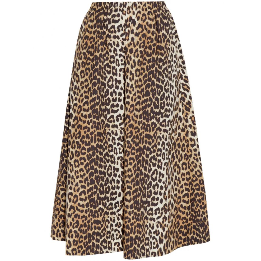 Ganni - Jupe Midi 'Leopard-Print' pour Femmes