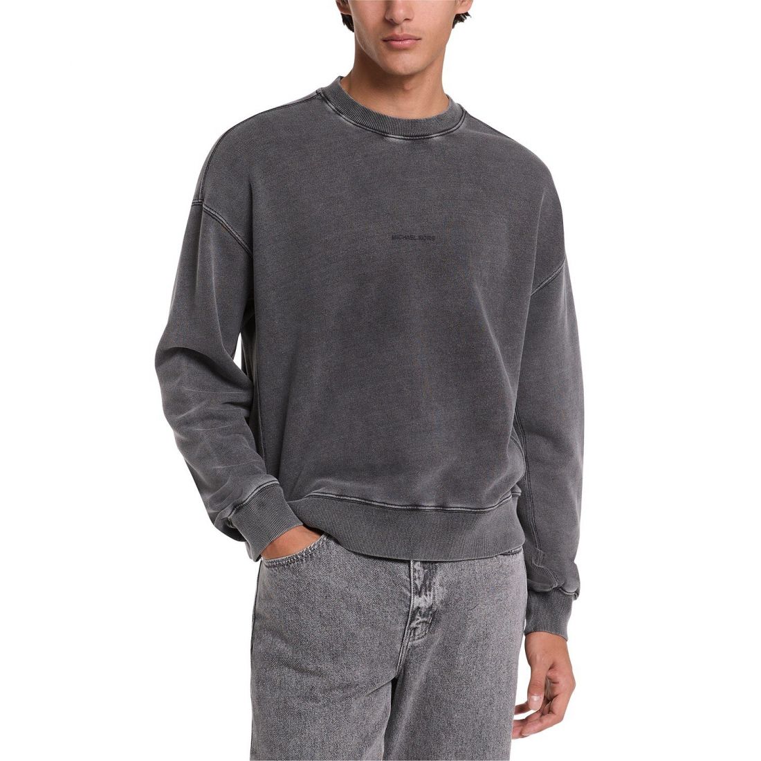 Michael kors - 'French Terry Crewneck Logo Sweatshirt' pour Hommes