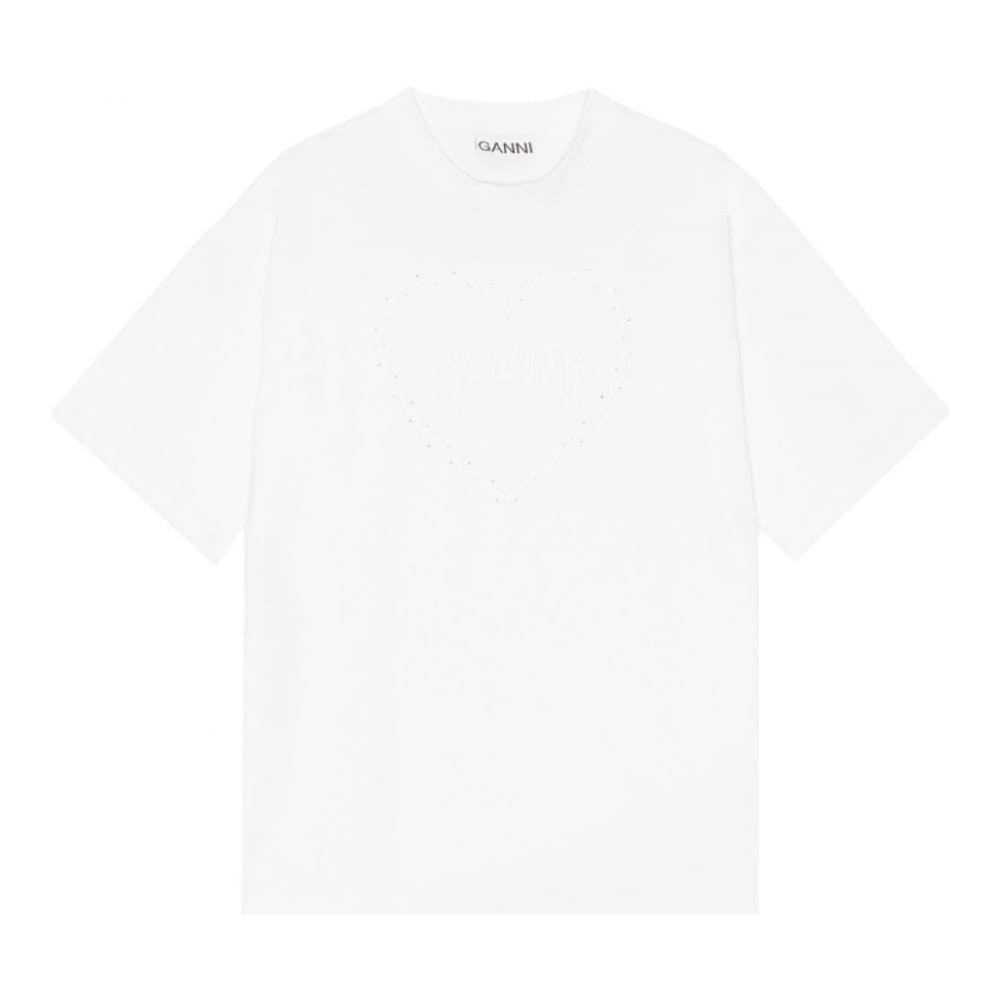 Ganni - T-shirt 'Round-Neck' pour Femmes
