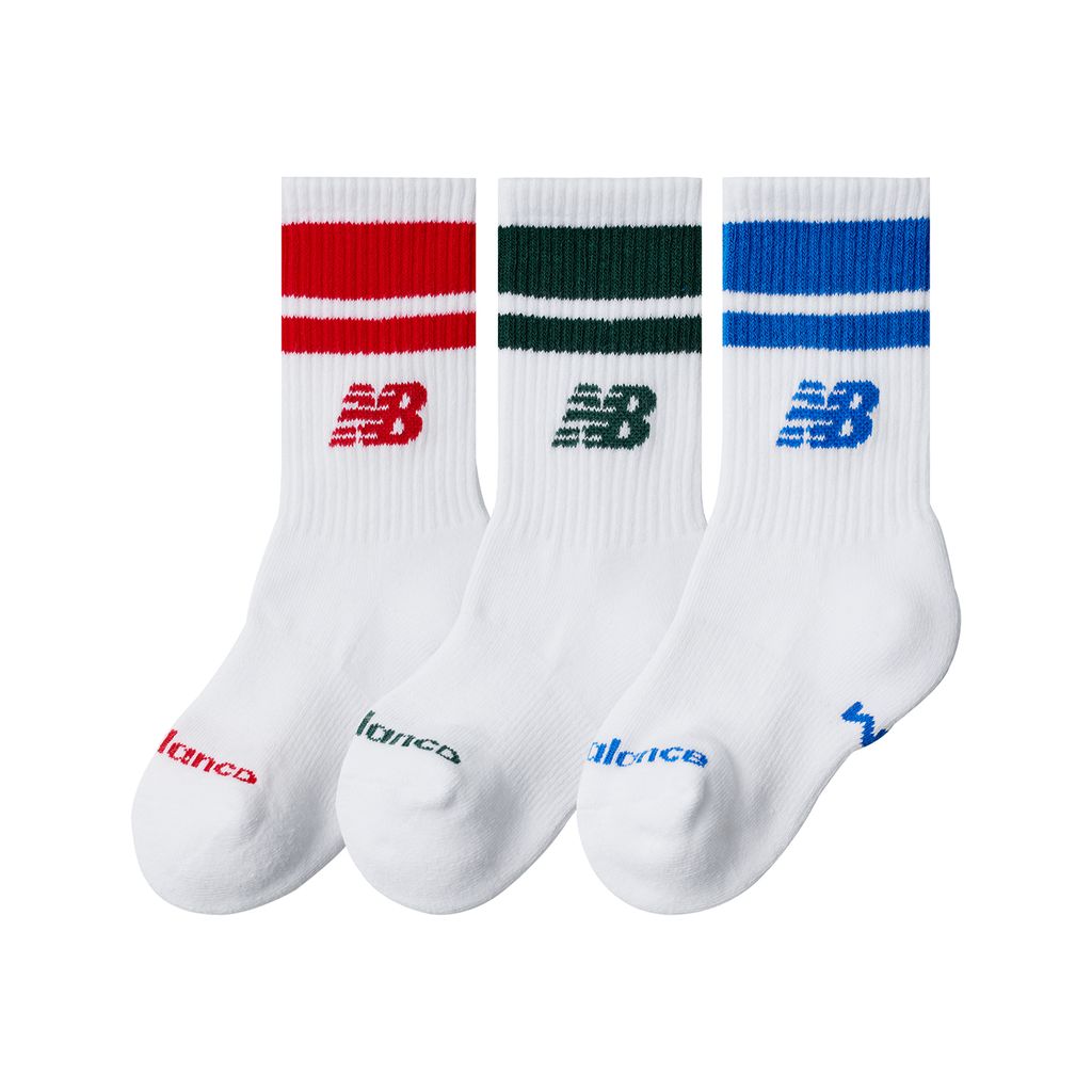New balance Kids Everyday Stripe Midcalf 3 Pack-S S