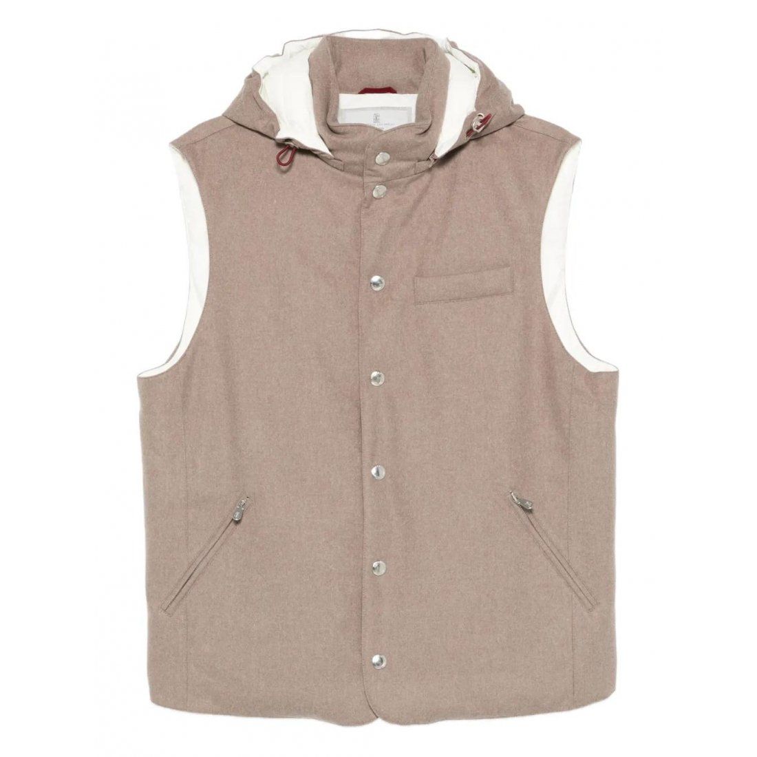 Brunello cucinelli - Gilet 'Hooded gilet' pour Hommes