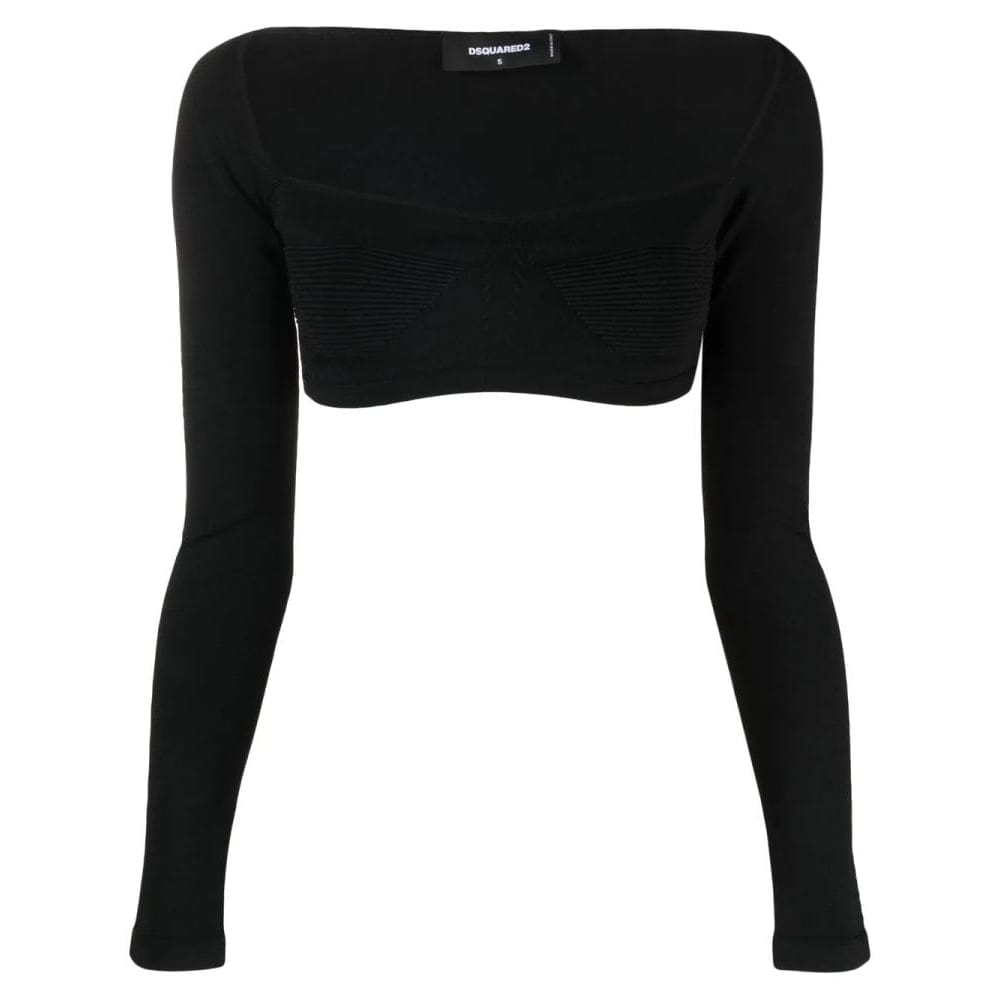 Dsquared2 - Crop Top 'Long-Sleeve Knitted' pour Femmes