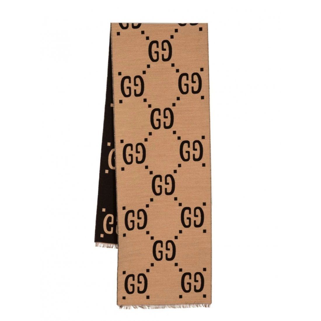 Gucci - Écharpe en laine 'GG Frayed' pour Hommes