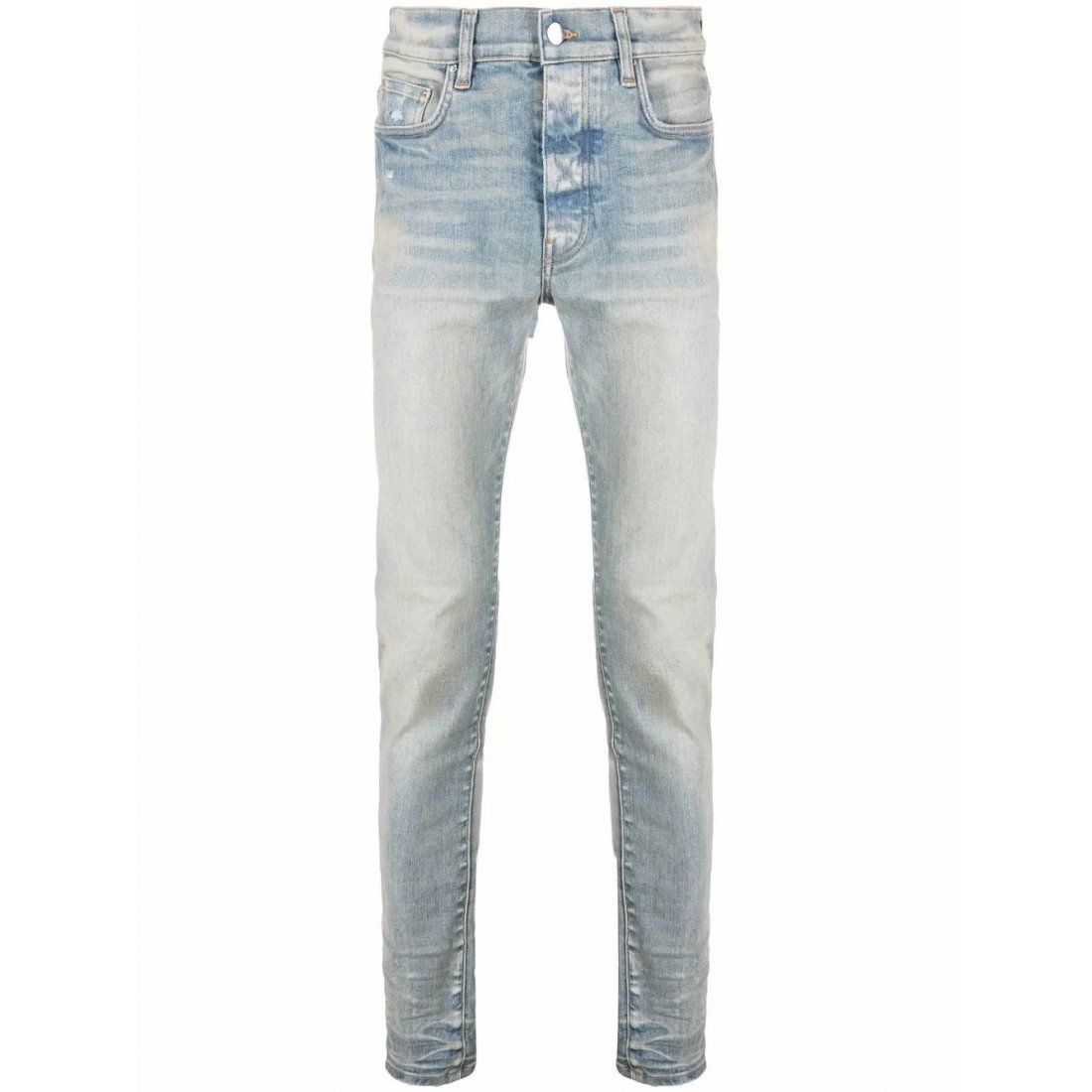 Amiri - Jeans skinny 'Logo-Patch Stonewashed' pour Hommes