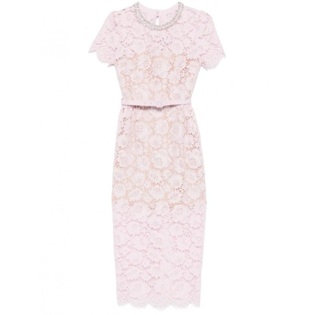 Self portrait - Robe Midi 'Lace Pearl-Embellished' pour Femmes