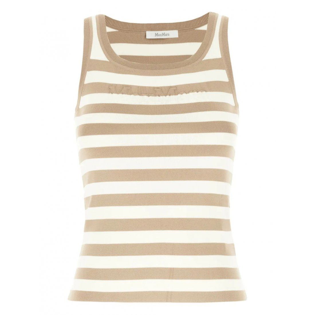 Max mara - Top 'Striped-Pattern Ribbed-Knit' pour Femmes