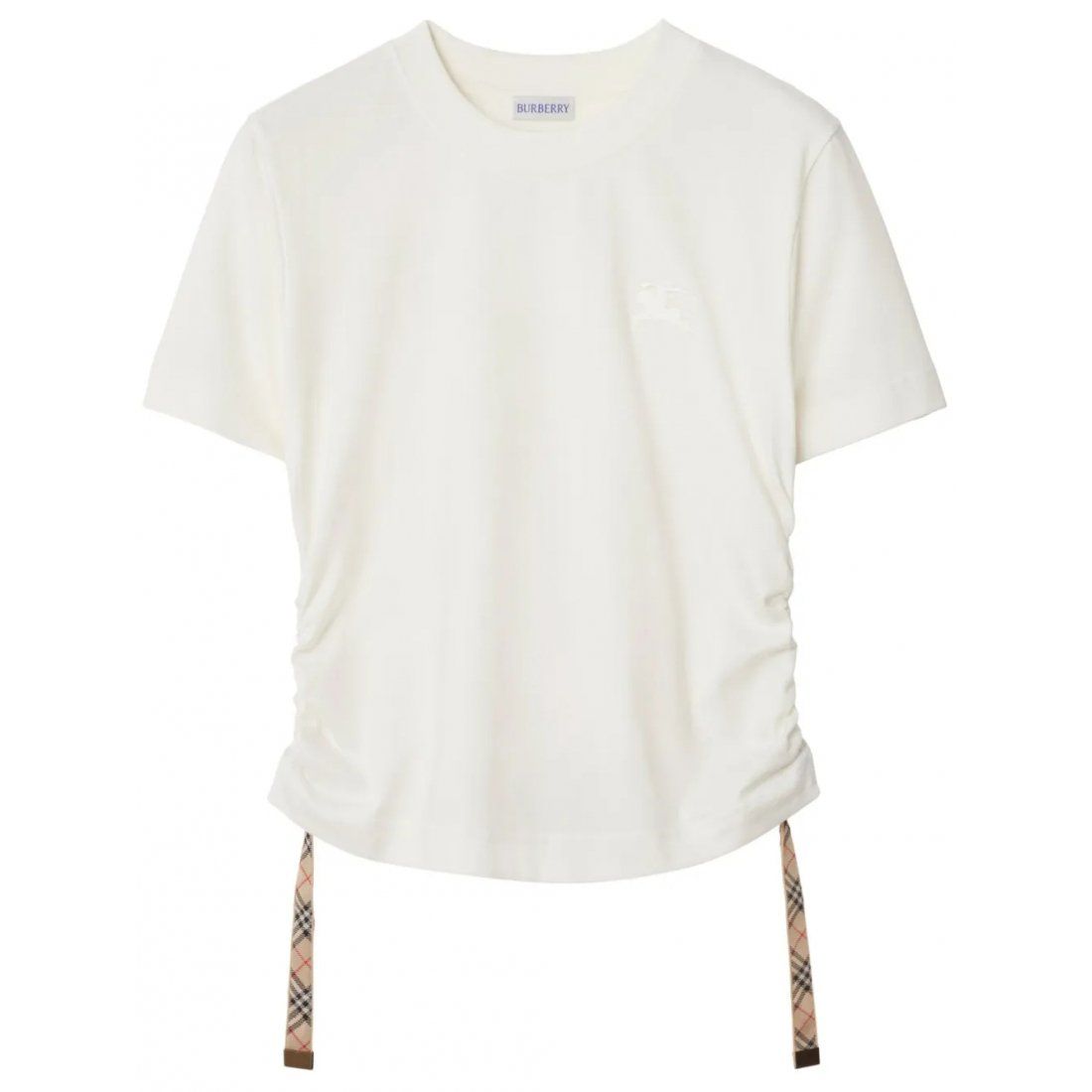 Burberry - T-shirt 'Check-Trim' pour Femmes